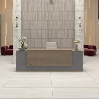 Soft White - 24x24 Illusionist Natural Concrete-Look Matte Smooth Porcelain Tile