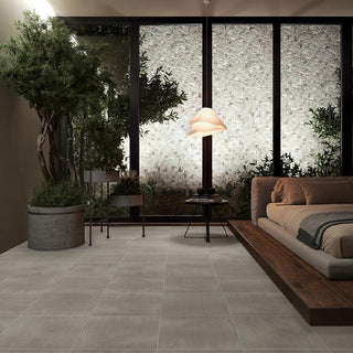 Warm Gray - 24x24 Illusionist Natural Concrete-Look Matte Smooth Porcelain Tile