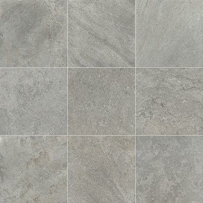 24x24 Uniche  Natural Stone-Look Matte Smooth Porcelain Tile Slate Gray