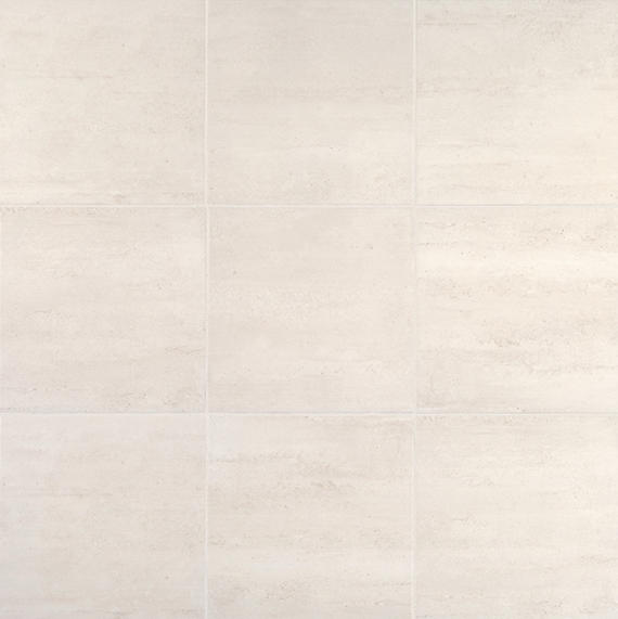 24x24 Cove Creek  Natural Stone-Look Matte Smooth Porcelain Tile Off White