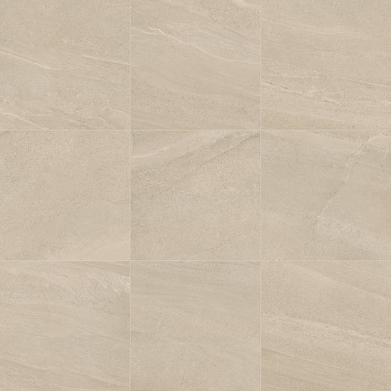 24x24 Calgary  Natural Stone-Look Polished Smooth Porcelain Tile Beige