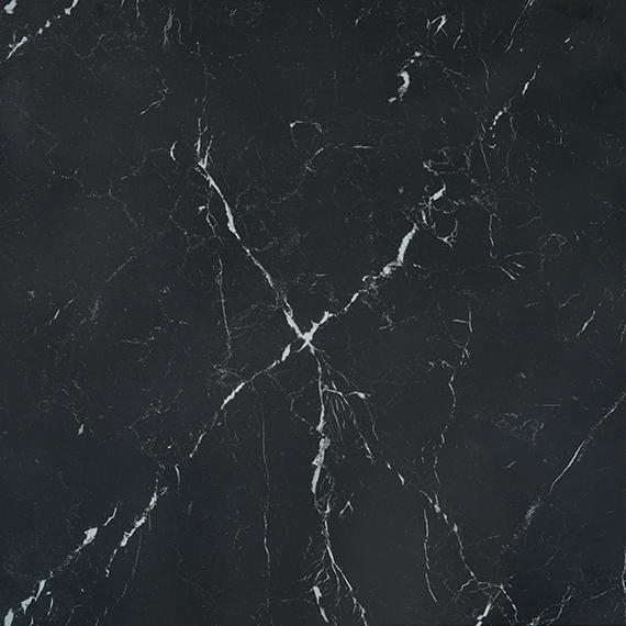 24x24 Panoramic Duet Grid  Natural Marble-Look Polished Smooth Porcelain Tile Dark Black