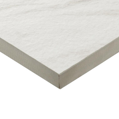 24x24 Artsy Light Veining  Natural Marble-Look Polished Smooth Porcelain Tile Gray White