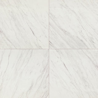 24x24 Artsy Light Veining Natural Marble-Look Polished Smooth Porcelain Tile