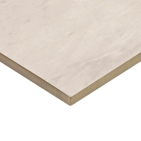 24x24 Artsy Light Veining  Natural Marble-Look Polished Smooth Porcelain Tile Cream Beige