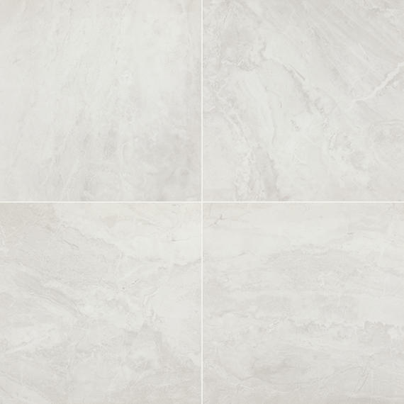 24x24 Artsy Light Veining  Natural Marble-Look Polished Smooth Porcelain Tile Light Taupe