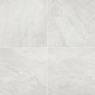 24x24 Artsy Light Veining Natural Marble-Look Polished Smooth Porcelain Tile