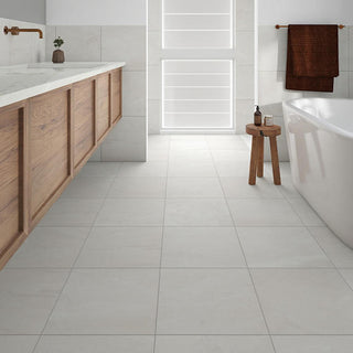 Light Taupe - 24x24 Artsy Light Veining Natural Marble-Look Polished Smooth Porcelain Tile
