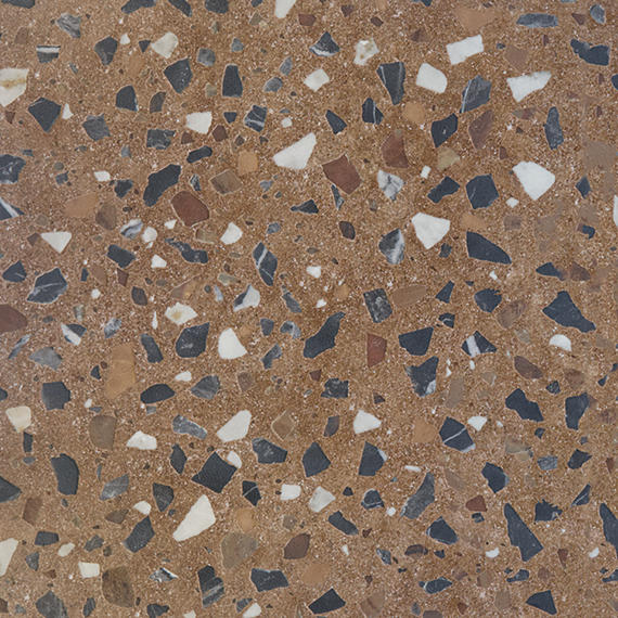 24x24 Curation Fragment Shard  Natural Mixed-Material Look Polished Smooth Porcelain Tile Warm Brown