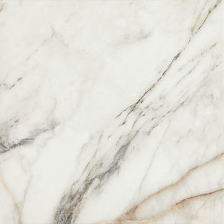 Off White - 24x24 Savoir Medium Veining Mosaic Marble-Look Polished Smooth Porcelain Tile