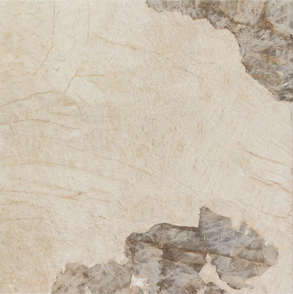 24x24 Savoir Medium Veining  Mosaic Marble-Look Polished Smooth Porcelain Tile Light Brown