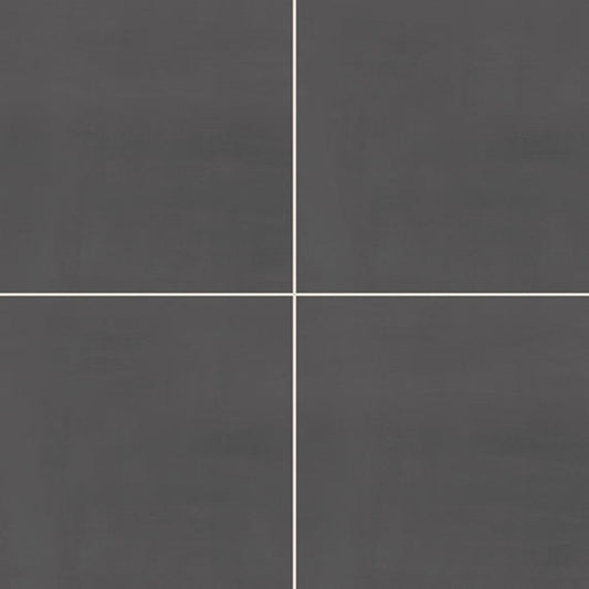 24x24 Subtle Strands  Natural Concrete-Look Matte Smooth Porcelain Tile Deep Charcoal