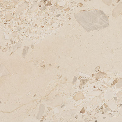 24x24 Sand And Stone Fragment Shard  Natural Stone-Look Matte Smooth Porcelain Tile Cream