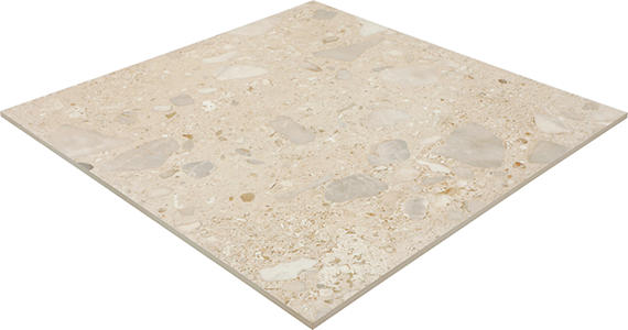 24x24 Sand And Stone Fragment Shard  Natural Stone-Look Matte Smooth Porcelain Tile Cream
