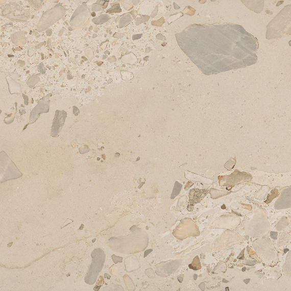 24x24 Sand And Stone Fragment Shard  Natural Stone-Look Matte Smooth Porcelain Tile Beige Gray