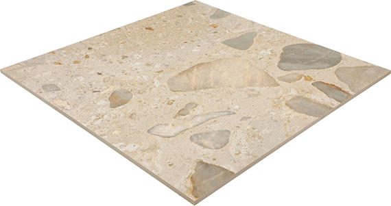 24x24 Sand And Stone Fragment Shard  Natural Stone-Look Matte Smooth Porcelain Tile Beige Gray