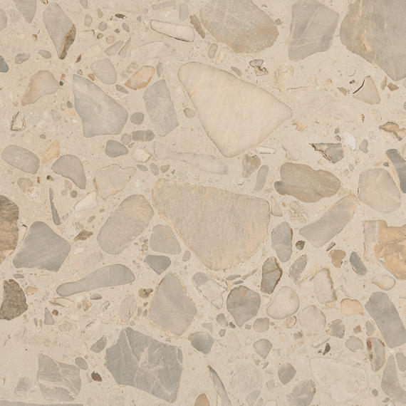 24x24 Sand And Stone Fragment Shard  Natural Stone-Look Matte Smooth Porcelain Tile Beige Gray