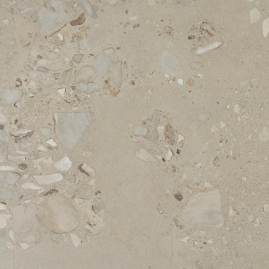 24x24 Sand And Stone Fragment Shard  Natural Stone-Look Matte Smooth Porcelain Tile Taupe Gray