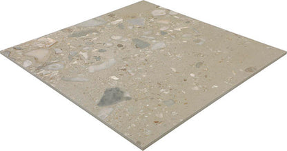 24x24 Sand And Stone Fragment Shard  Natural Stone-Look Matte Smooth Porcelain Tile Taupe Gray