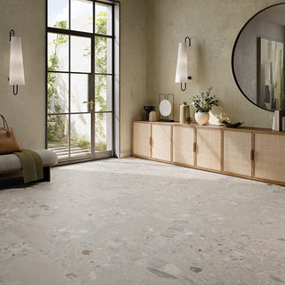 Taupe Gray - 24x24 Sand And Stone Fragment Shard Natural Stone-Look Matte Smooth Porcelain Tile