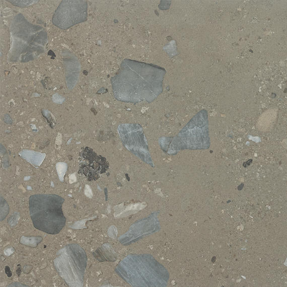 24x24 Sand And Stone Fragment Shard  Natural Stone-Look Matte Smooth Porcelain Tile Taupe Brown
