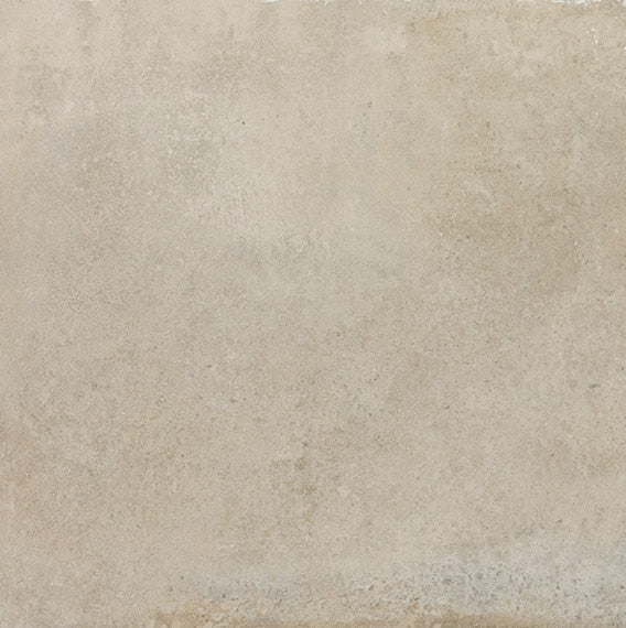 24x24 Rekindle  Stepwise Concrete-Look Matte Smooth Porcelain Tile Soft Beige