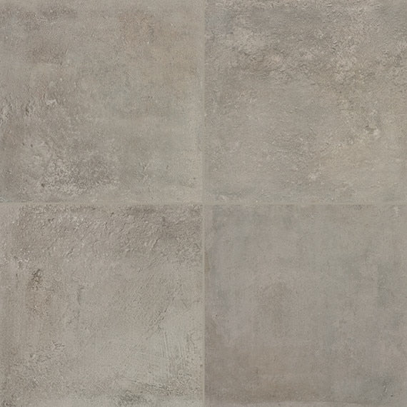 24x24 Rekindle  Stepwise Concrete-Look Matte Smooth Porcelain Tile Stone Gray