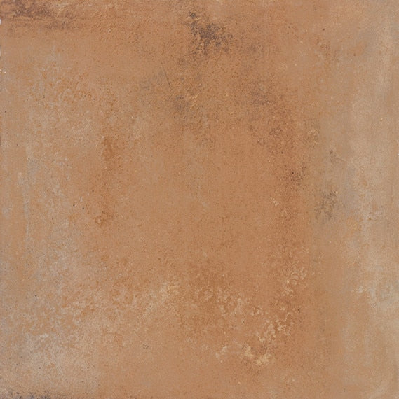 24x24 Rekindle  Stepwise Concrete-Look Matte Smooth Porcelain Tile Clay Orange