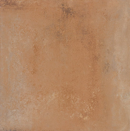 24x24 Rekindle  Stepwise Concrete-Look Matte Smooth Porcelain Tile Clay Orange