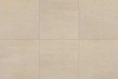 24x24 Theoretical Evolved  Stepwise Concrete-Look Matte Smooth Porcelain Tile Cream