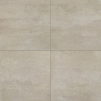 24x24 Theoretical Evolved  Stepwise Concrete-Look Matte Smooth Porcelain Tile Brown Gray