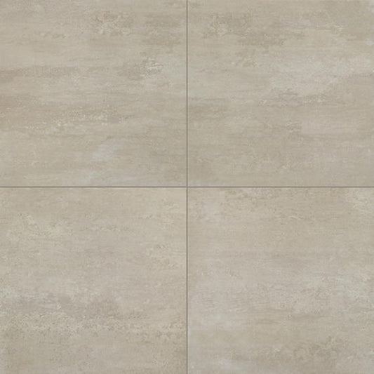 24x24 Theoretical Evolved  Stepwise Concrete-Look Matte Smooth Porcelain Tile Brown Gray