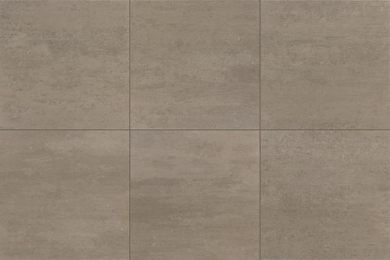 24x24 Theoretical Evolved  Stepwise Concrete-Look Matte Smooth Porcelain Tile Brown