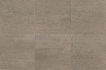 24x24 Theoretical Evolved  Stepwise Concrete-Look Matte Smooth Porcelain Tile Brown