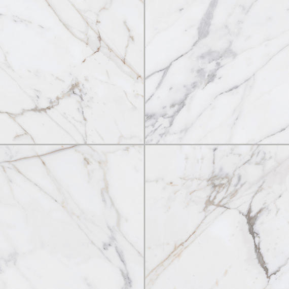 32x32 Marble Attache Lavish  Natural Marble-Look Polished Smooth Porcelain Tile Cream White