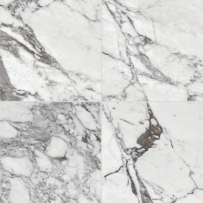 32x32 Marble Attache Lavish  Natural Marble-Look Polished Smooth Porcelain Tile Light Gray