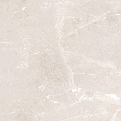 33x33 Vanserra  Natural Marble-Look Polished Smooth Porcelain Tile Beige White