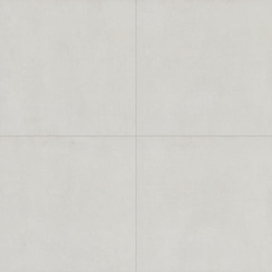 33x33 Merchant  Natural Concrete-Look Matte Smooth Porcelain Tile Soft White
