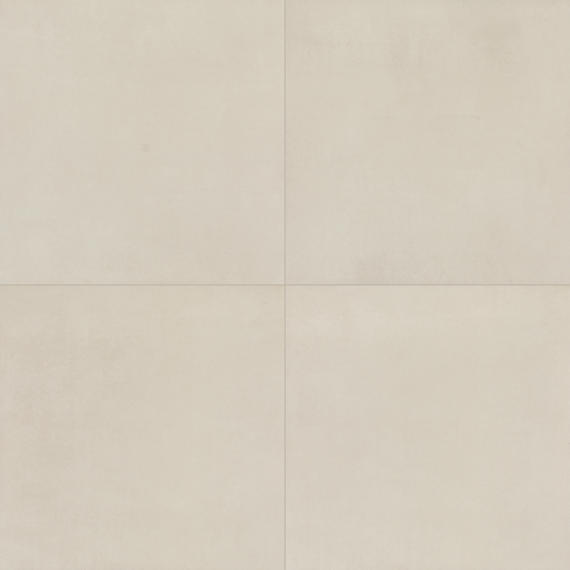 33x33 Merchant  Natural Concrete-Look Matte Smooth Porcelain Tile Warm Ivory