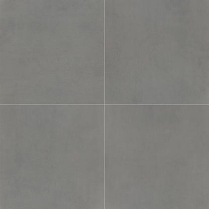 33x33 Merchant  Natural Concrete-Look Matte Smooth Porcelain Tile Medium Gray