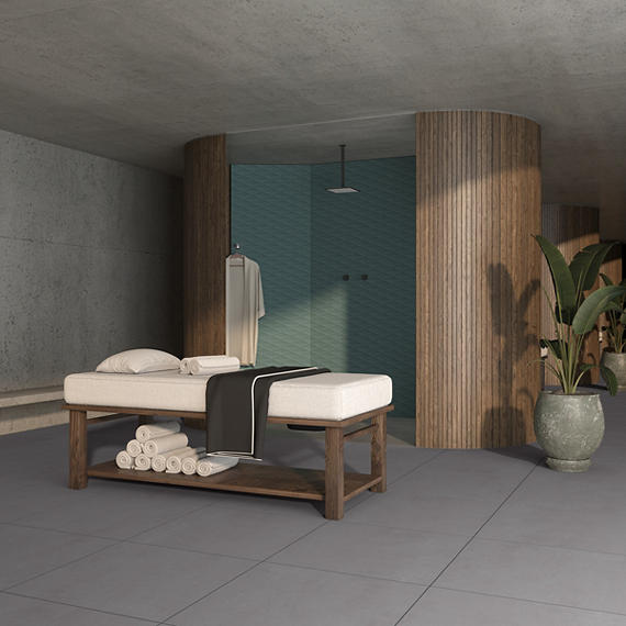 33x33 Merchant  Natural Concrete-Look Matte Smooth Porcelain Tile Medium Gray