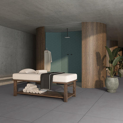 33x33 Merchant  Natural Concrete-Look Matte Smooth Porcelain Tile Medium Gray