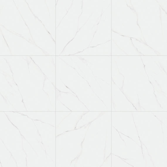 33x33 Vanserra  Natural Marble-Look Matte Smooth Porcelain Tile Light White
