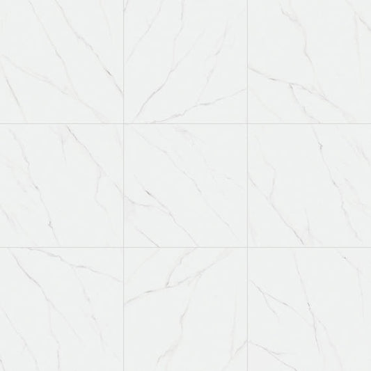 33x33 Vanserra  Natural Marble-Look Matte Smooth Porcelain Tile Light White