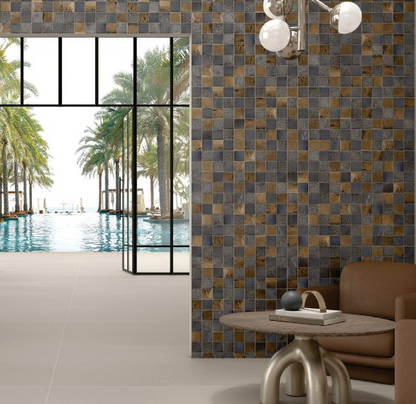 3x3 Empyrean  Mosaic Solid-Color Glossy Smooth Ceramic Tile Bright Bronze