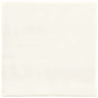 Cream White - 4x4 Artcrafted Handcrafted Solid-Color Glossy Smooth Ceramic Tile