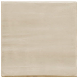 Pale Beige - 4x4 Artcrafted Handcrafted Solid-Color Glossy Smooth Ceramic Tile