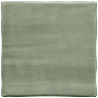 Light Green - 4x4 Artcrafted Handcrafted Solid-Color Glossy Smooth Ceramic Tile