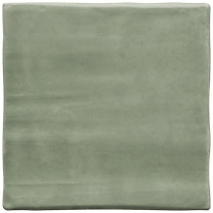4x4 Artcrafted  Handcrafted Solid-Color Glossy Smooth Ceramic Tile Light Green