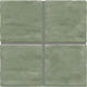 4x4 Artcrafted  Handcrafted Solid-Color Glossy Smooth Ceramic Tile Light Green